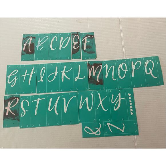 Chalk Couture Upper Lower Case Brush Front Transfers - Picture 3 of 4